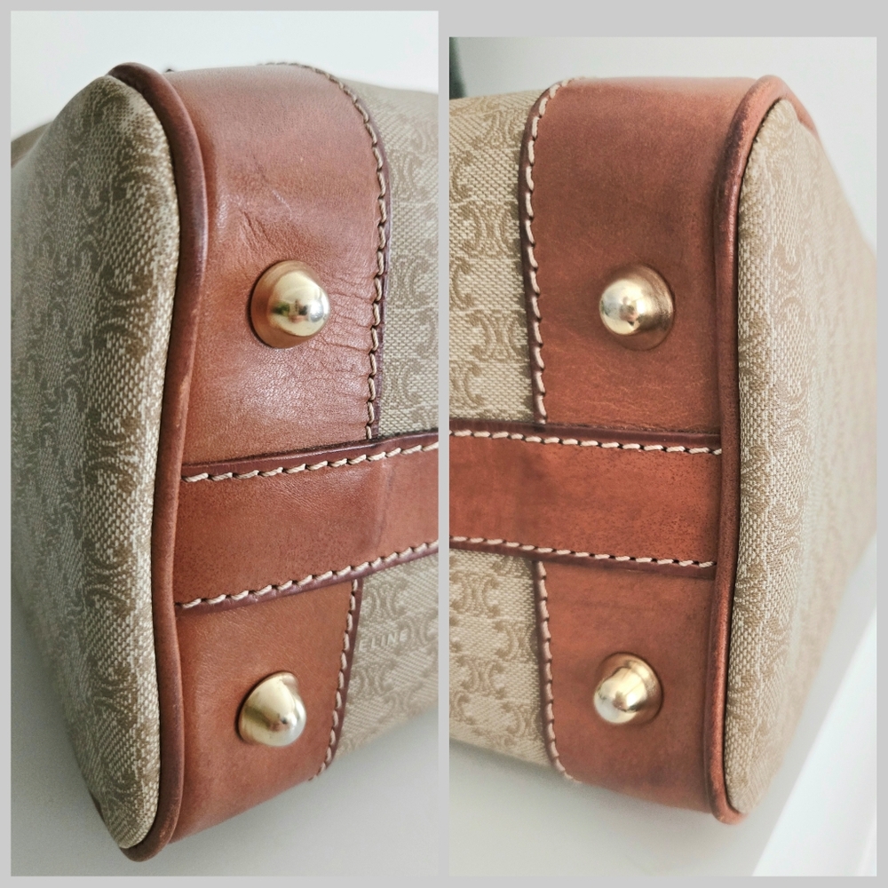 Celine Tan and Brown Monogram Bag - Picture 13 of 16